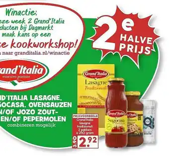 Boon`s Markt Grand'Italia Lasagne, Sugocasa, Ovensauzen En-Of Jozo Zout- En-Of Pepermolen aanbieding