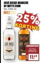 MCD Supermarkt JOSÉ DIEGO DONKERE OF WITTE RUM aanbieding