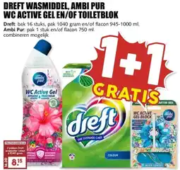 MCD Supermarkt DREFT WASMIDDEL, AMBI PUR WC ACTIVE GEL EN/OF TOILETBLOK aanbieding