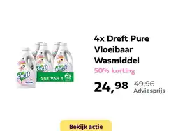 Plein.nl 4x Dreft Pure Vloeibaar Wasmiddel aanbieding