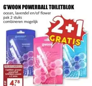 MCD Supermarkt G'WOON POWERBALL TOILETBLOK aanbieding