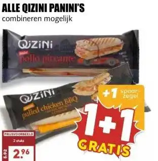 MCD Supermarkt ALLE QIZINI PANINI'S aanbieding