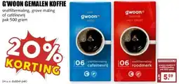 MCD Supermarkt G'WOON GEMALEN KOFFIE aanbieding