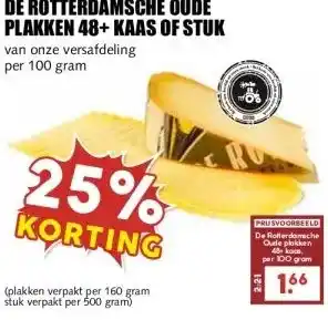 MCD Supermarkt DE ROTTERDAMSCHE OUDE PLAKKEN 48+ KAAS OF STUK aanbieding