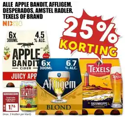 MCD Supermarkt ALLE APPLE BANDIT, AFFLIGEM, DESPERADOS, AMSTEL RADLER, TEXELS OF BRAND aanbieding