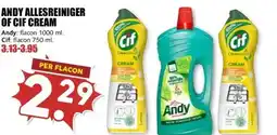 MCD Supermarkt ANDY ALLESREINIGER OF CIF CREAM aanbieding