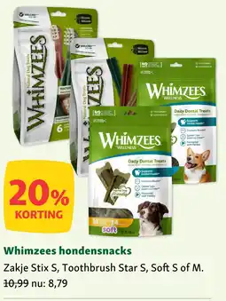 Maxi Zoo Whimzees hondensnacks aanbieding