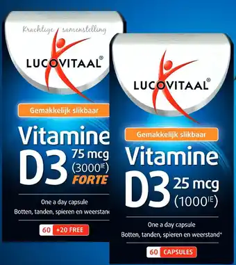 Lucovitaal Vitamine D3 25 mcg (1000¹E) aanbieding