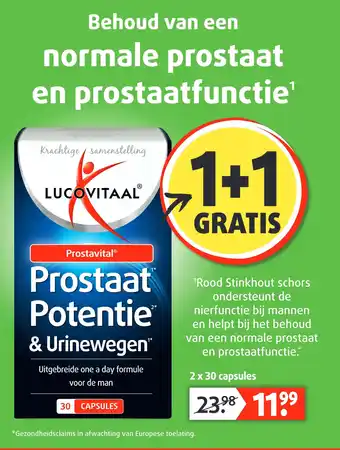 Lucovitaal Prostaat Potentie & Urinewegen aanbieding