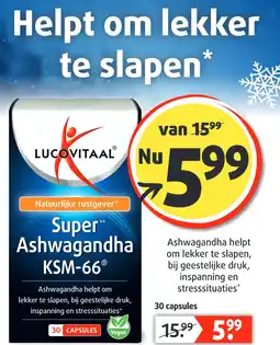 Lucovitaal Super Ashwagandha KSM-66 R aanbieding