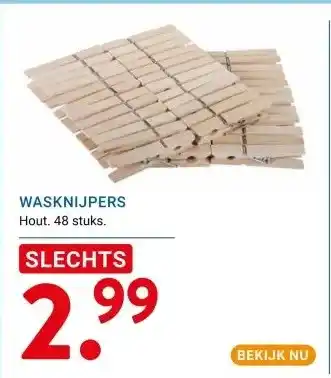 Kluswijs WASKNIJPERS aanbieding