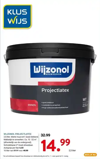 Kluswijs WIJZONOL PROJECTLATEX aanbieding