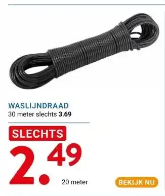 Kluswijs WASLIJNDRAAD aanbieding