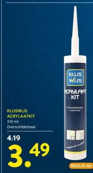 Kluswijs KLUSWIJS ACRYLAATKIT aanbieding