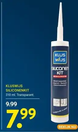 Kluswijs KLUSWIJS SILICONENKIT aanbieding