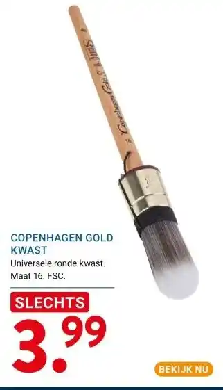 Kluswijs COPENHAGEN GOLD KWAST aanbieding