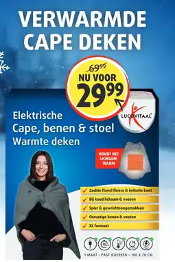 Lucovitaal VERWARMDE CAPE DEKEN aanbieding