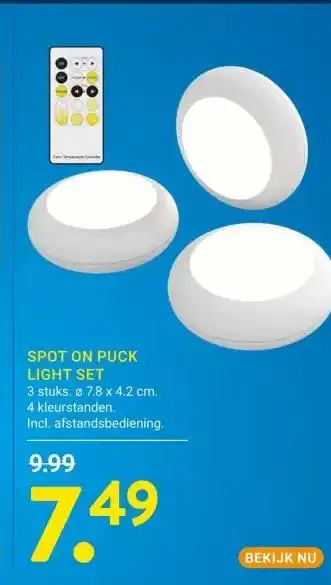 Kluswijs SPOT ON PUCK LIGHT SET aanbieding