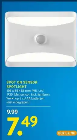 Kluswijs SPOT ON SENSOR SPOTLIGHT aanbieding