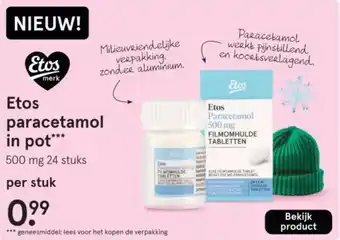 Etos Etos paracetamol in pot aanbieding