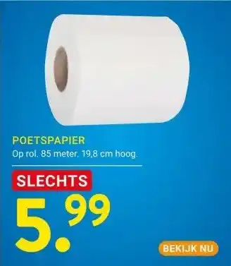 Kluswijs POETSPAPIER aanbieding