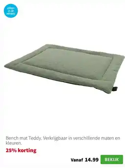 Intratuin Bench mat Teddy. Verkrijgbaar in verschillende maten en kleuren. aanbieding