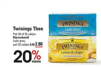 De Kweker Twinings Thee 20% Korting aanbieding