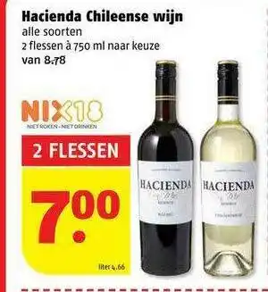 Poiesz Hacienda Chileense Wijn 750ml aanbieding