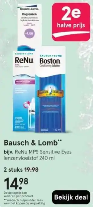 Etos Bausch & Lomb aanbieding