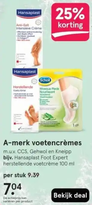 Etos A-merk voetencrèmes aanbieding