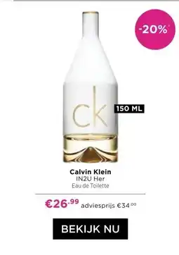 ICI Paris XL Calvin Klein IN2U Her Eau de Toilette aanbieding