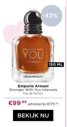 ICI Paris XL Emporio Armani Stronger With You Intensely Eau de Parfum aanbieding