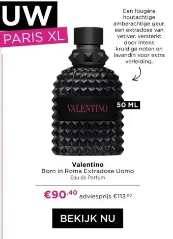 ICI Paris XL Valentino Born in Roma Extradose Uomo Eau de Parfum aanbieding