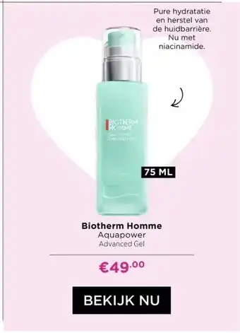 ICI Paris XL Biotherm Homme Aquapower Advanced Gel aanbieding