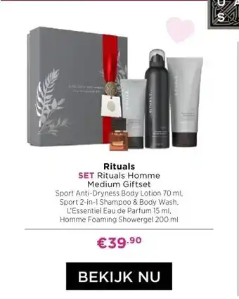 ICI Paris XL Rituals SET Rituals Homme Medium Giftset aanbieding