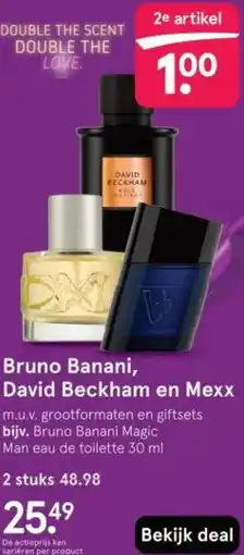 Etos Bruno Banani, David Beckham en Mexx aanbieding