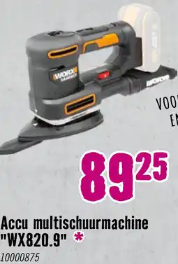 Hornbach WORX Accu multischuurmachine WX820.9 (zonder accu) aanbieding