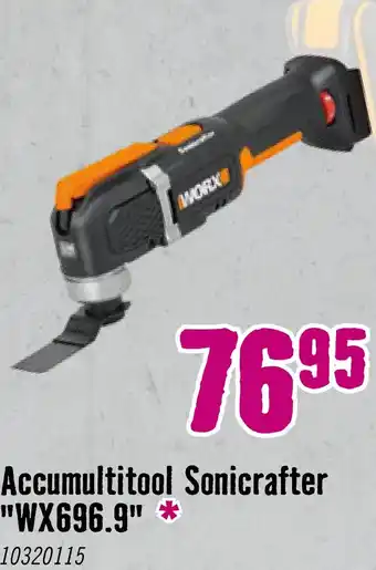 Hornbach WORX Accu multitool Sonicrafter WX696.9 (zonder accu) aanbieding