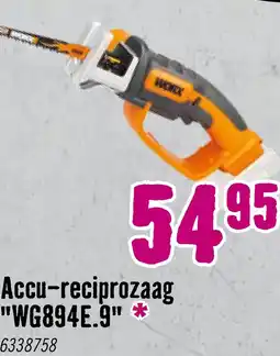 Hornbach WORX Accu reciprozaag WG894E.9 (zonder accu) aanbieding