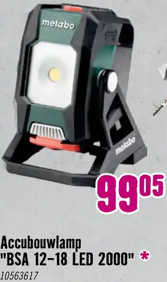 Hornbach METABO Accu bouwlamp BSA 12-18 LED 2000 (zonder accu) aanbieding