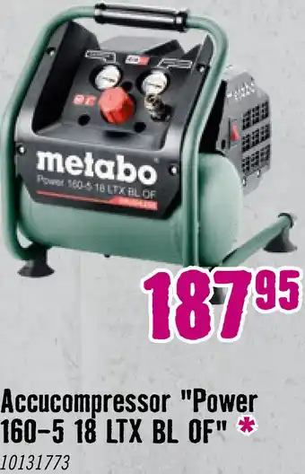 Hornbach METABO Accu compressor 160-5 18 LTX BL OF (zonder accu) aanbieding