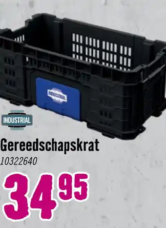 Hornbach INDUSTRIAL Gereedschapskrat 22 zwart aanbieding