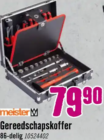 Hornbach MEISTER Gereedschapskoffer aluminium, 86-delig aanbieding