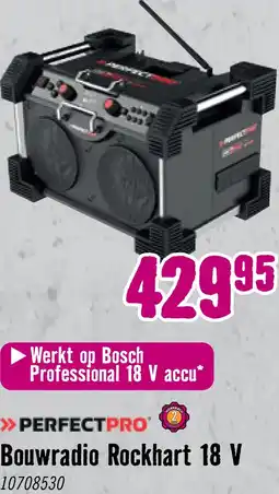 Hornbach PERFECTPRO Bouwradio Rockhart 18V aanbieding