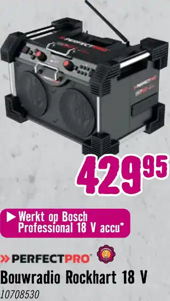 Hornbach PERFECTPRO Bouwradio Rockhart 18V aanbieding