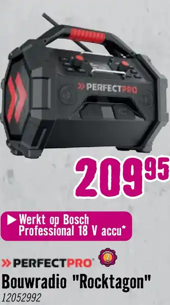 Hornbach PERFECTPRO Bouwradio Rocktagon aanbieding