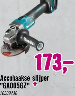 Hornbach MAKITA Accu haakse slijper elektrische rem XGT GA005GZ (**gratis accu**) aanbieding