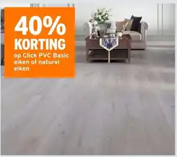 GAMMA 40% KORTING op Click PVC Basic eiken of naturel eiken aanbieding