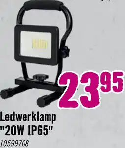 Hornbach LED Bouwlamp 20W IP65 zwart aanbieding