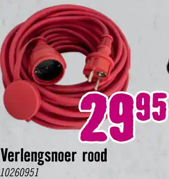 Hornbach Verlengsnoer rubber 3x1,5 mm² rood, 25 m aanbieding